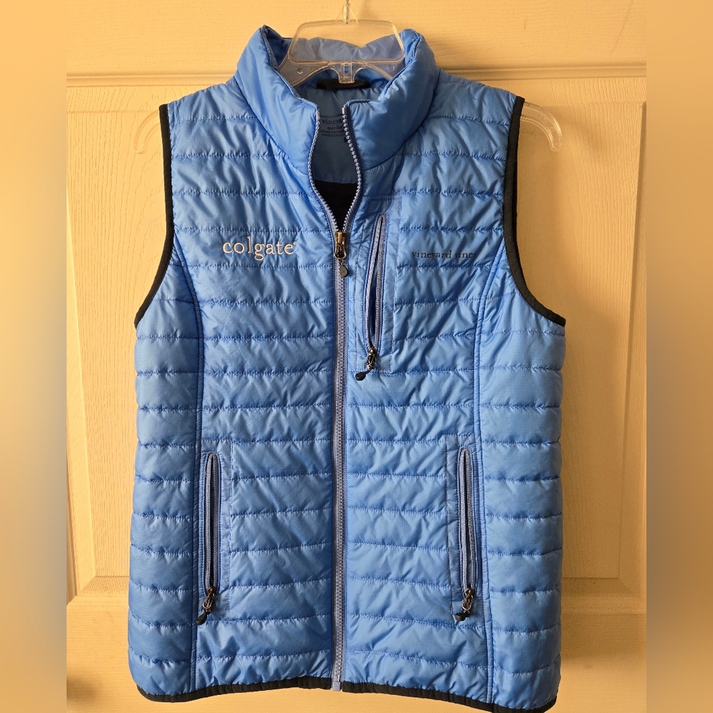 Vineyard Vines Women's Primaloft Quilted Vest  Sz Medium (Colgate Logo In Chest) - Picture 2 of 7